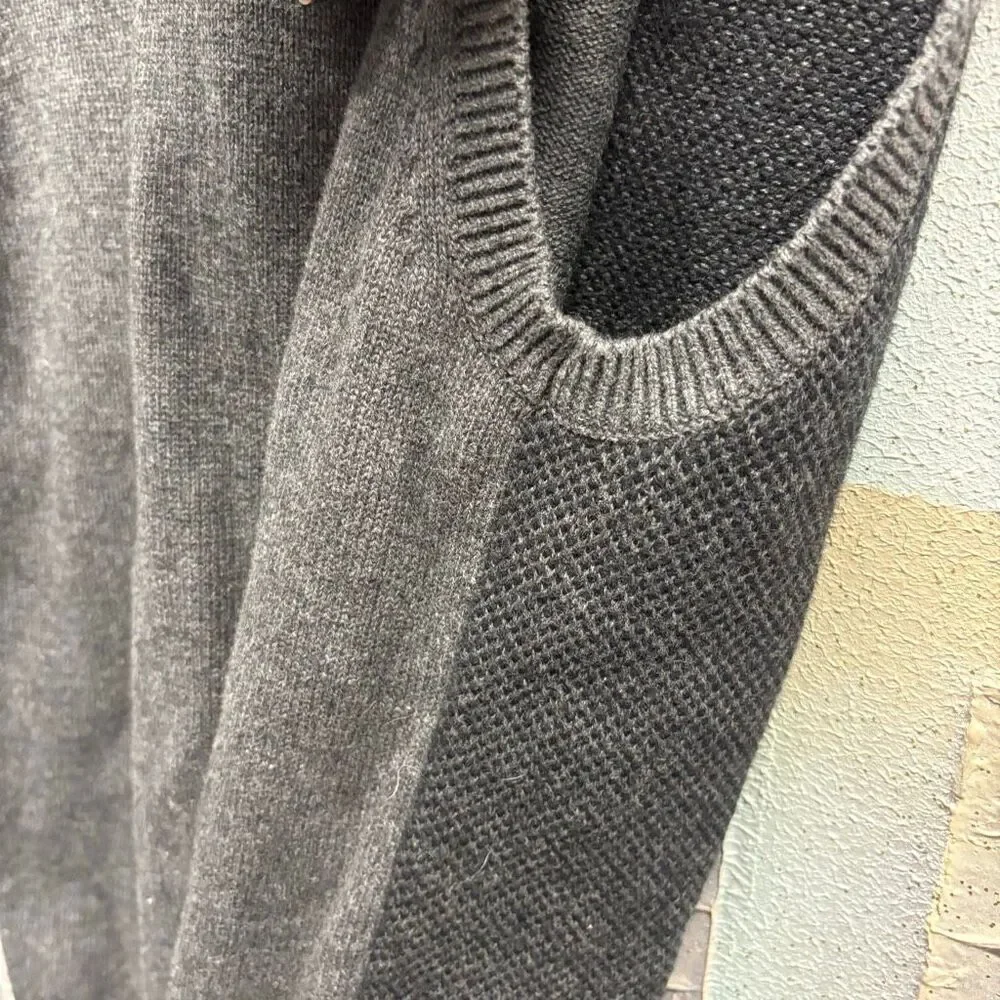 Banana Republic S Gray Cotton Wool Button Down Vest Minimalist Professional